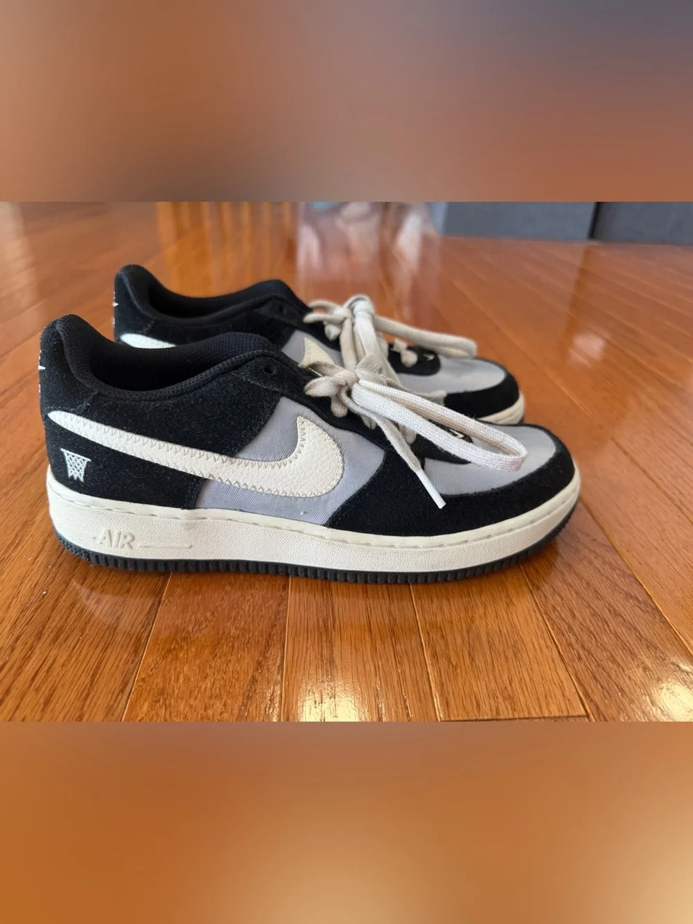 Nike AF1 Low Black Gray Sails Air Force One 7Y
